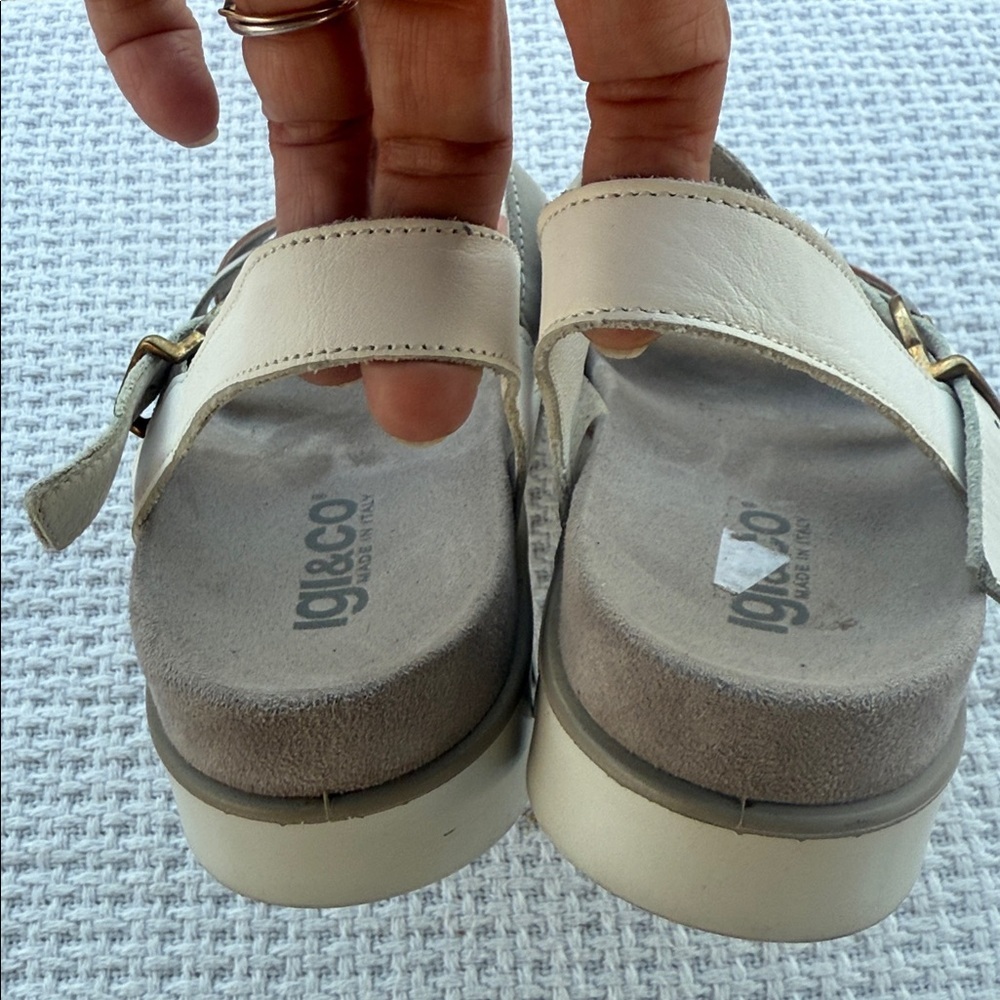 IGI & CO MADE ITALY 39 Women’s Beige and Brown Strappy Sandals - Picture 4 of 8